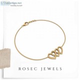 Interlock Open Heart Bracelet