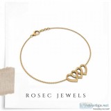 Interlock Open Heart Bracelet