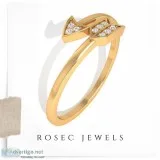 Diamond Arrow Open Ring Minimal Bypass Cuff Ring