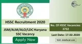 HSSC Recruitment 2020 (3732) JSMALMALOLDC Haryana SSC Vacancy