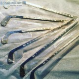 Set of 6 Mini Copper Hockey Sticks