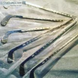Set of 6 Mini Copper Hockey Sticks
