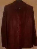 Beautiful Burgundy Women s Leather Jacket Super Quality ONLY 10