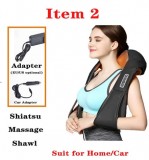 Hot Selling U Shape Electric Heated Shiatsu Massager Suit for Ho