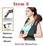 Hot Selling U Shape Electric Heated Shiatsu Massager Suit for Ho