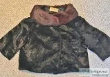 Vintage Genuine Broad Curl City Fur Co. Black Cropped Jacket Sz 