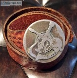 Vintage 1974 Brown Leather Belt Jimm Watson Music City Rocker Gu