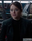 Emma Stone Black Leather Jacket