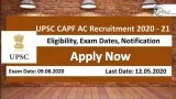 UPSC CAPF AC Recruitment 2020 Eligibility Exam Dates Notificatio