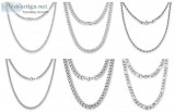 Silver Curb Chain For Mens  SILVADORE