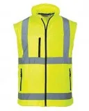 Portwest Softshell Rain Safety Jacket with Zip-Off Sleeves for M