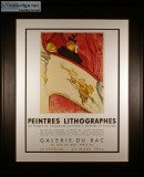 Original 1954 Toulouse-Lautrec Exhibit Poster Lithograph Le Miss