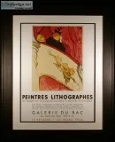 Original 1954 Toulouse-Lautrec Exhibit Poster Lithograph Le Miss