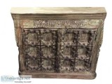RUSTIC Reclaimed wood Console green Chest Vanity Sideboard Earth