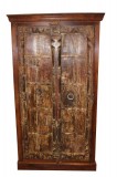 Antique Wardrobe Armoire Handcarved Old Wood Furniture Storage C