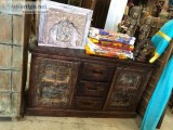 Antique Console Buffet Media Sideboard Moroccan Boho Shabby Chic