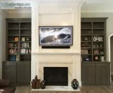 Get cozy by the fire with a custom mantel