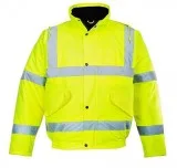 Portwest Hi-Vis Waterproof and Windproof Rain Safety Bomber Jack