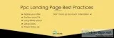 Top tips ppc landing page best practices