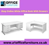 Shop Online White Office Desk With Drawers