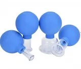 Get 4PcsSet Blue Vacuum Cupping Cups PVC Head Glass Suction Body