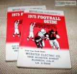 Vintage 1975 Football Guide 13th Ed NFL College Schedules Statis