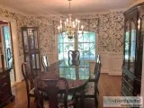 Table and six chairs china cabinet sideboard