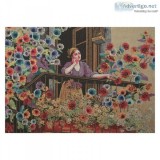 DRAPE FLEURI FRENCH TAPESTRY
