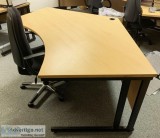 Strong Light wood finished Office Desks - Great Condition - &pou