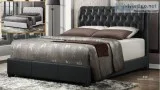 brand new queen bed white and black color