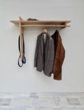 See well-crafted wooden NEW Wall coat rack made of oak (NEU Wand
