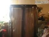 Antique Curved Glass Curio Cabinet