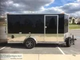 6X12 V-Nose Enclosed Cargo Trailer wSG-Motorcycle Package