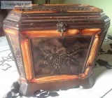 Wood and Metal Decorative ChestTrunk