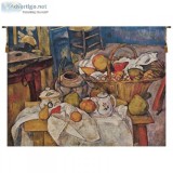 CEZANNE BASQUET ON TABLE BELGIAN TAPESTRY WALL HANGING