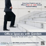 Office spaces with a garden start from 611 sq.ft