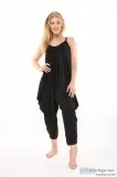 The fashionista with black traveler jumpsuit