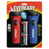 Eveready LED Economy Flashlight RedBlue 2Pack