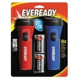 Eveready LED Economy Flashlight RedBlue 2Pack