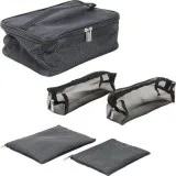 PC08 5 IN 1 MESH MAKEUP MULTIPURPOSE ORGANIZER BAG WITH ZIPPER B