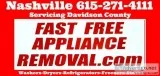 Fast Free Appliance Removal