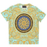VERSACE Blue Barocco Print T-Shirt