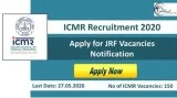ICMR Recruitment 2020 (150) Apply for JRF Vacancies Notification