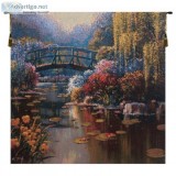 GIVERNY POND I BELGIAN TAPESTRY WALL HANGING