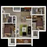 3br - 956ft2 - private patio hood property 2 bedrooms