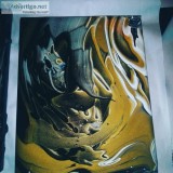 Beautiful vibrant pour Yahuah art by LOVE Christina