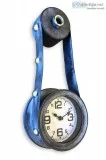Steampunk Gear Belt Drive Wall Clock - Distress Metal