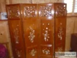 Inlaid teak screen