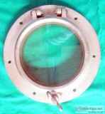 PORTHOLE - Nautical - Old 17&rdquo Bronze - Single Dog - 6" 
