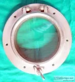 PORTHOLE - Nautical - Old 17&rdquo Bronze - Single Dog - 6&quot 